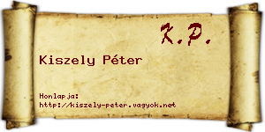 Kiszely Péter névjegykártya